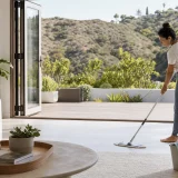 Spring cleaning in a sunny Los Angeles living room